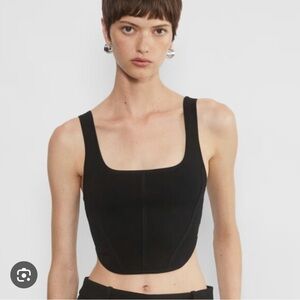 Aritzia Babaton Black Women's Crop Top